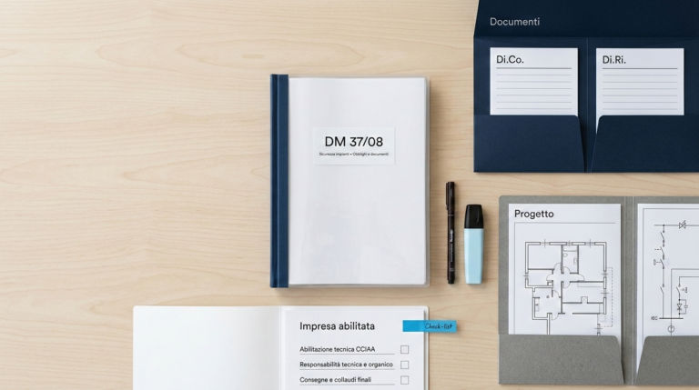 DM 37/08: guida completa su obblighi, documenti e quando serve il progetto (focus impianti elettrici)
